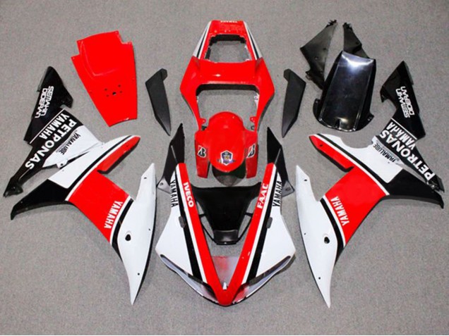 Blanc Rouge Noir Yamalube Petronas Carénage Moto Yamaha YZF 1000 R1 2002-2003