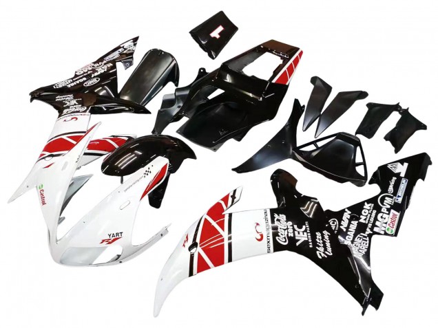 Blanc Rouge Noir Castrol Carénage Moto Yamaha YZF 1000 R1 2002-2003
