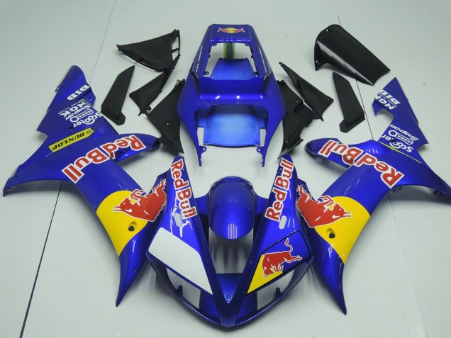 Bleu Jaune Red Bull Carénage Moto Yamaha YZF R1 2002-2003