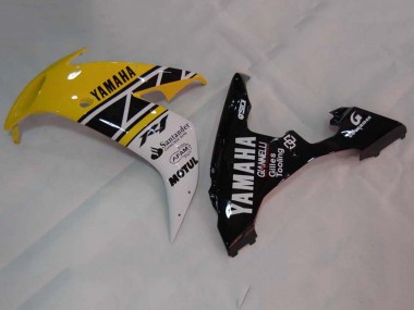 Jaune Blanc Noir Brillant Carénage Moto Yamaha YZF 1000 R1 2004-2006 Pas Chère