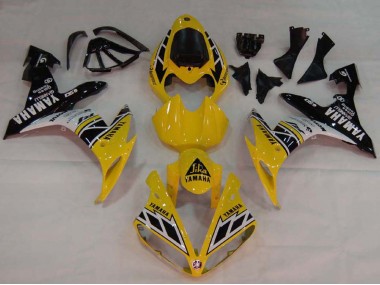 Jaune Blanc Noir Brillant Carénage Moto Yamaha YZF 1000 R1 2004-2006 Pas Chère