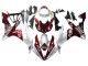 Argent Rouge Fortuna Motul Carénage Moto Yamaha YZF 1000 R1 2004-2006