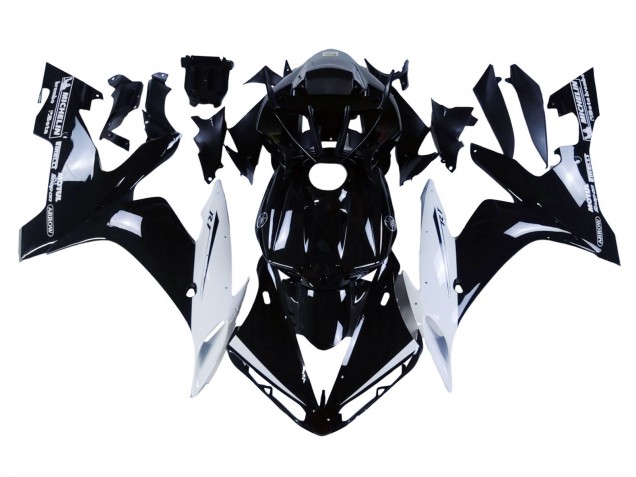 Noir Brillant Blanc Motul Carénage Moto Yamaha YZF 1000 R1 2004-2006