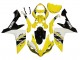 Jaune Blanc Noir Carénages Moto Yamaha YZF 1000 R1 2007-2008