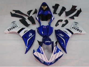 Blanc Bleu Noir M1 Carénage Moto Yamaha YZF 1000 R1 2009-2011 Pas Chère