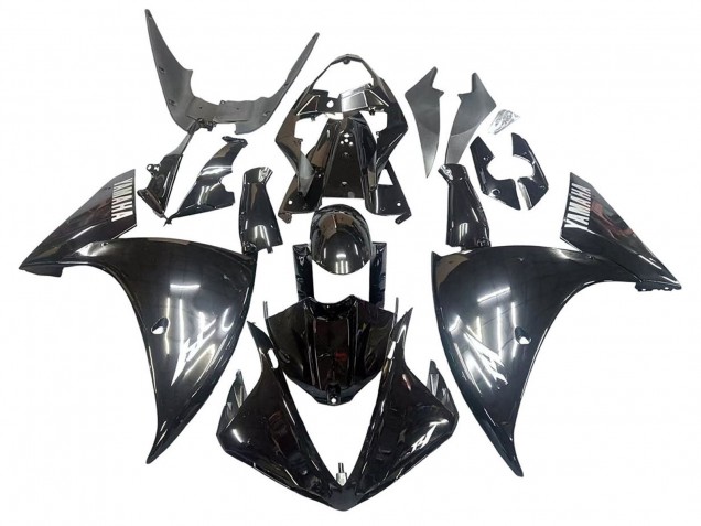 Noir Brillant Blanc Décalque Carénage Moto Yamaha YZF 1000 R1 2009-2011
