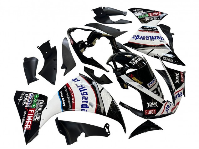 Noir Brillant Blanc Rouge Volvo Fimer Yamalube 87 Carénage Moto Yamaha YZF 1000 R1 2009-2011