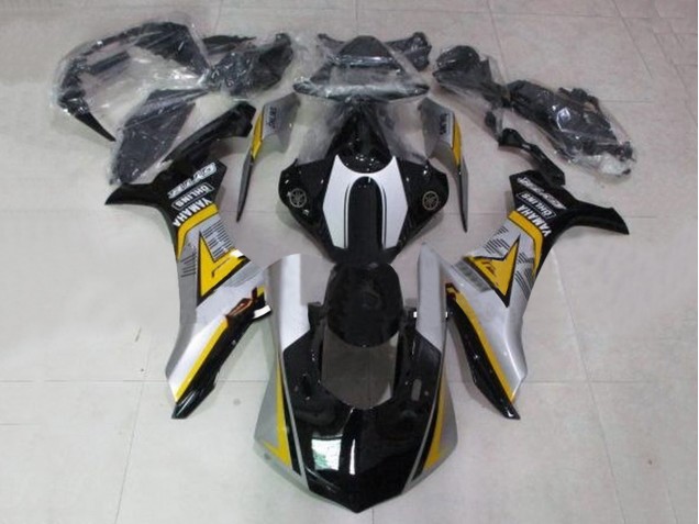 Noir Brillant Blanc Argent Jaune Carénage Moto Yamaha YZF 1000 R1 2012-2014