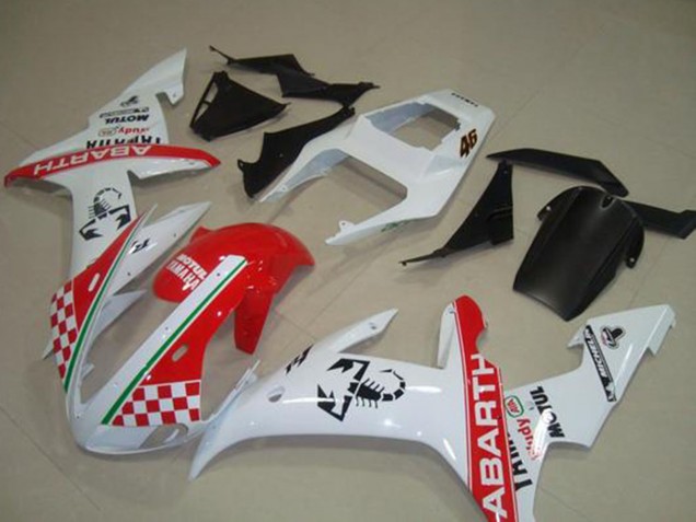 Blanc Rouge Vert Abarth Motul Michelin Carénage Moto Yamaha YZF R1 2002-2003