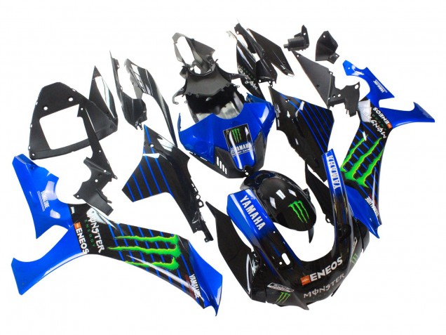 Bleu Noir Vert Noir ENEOS Monstre Carénage Moto Yamaha YZF 1000 R1 2020-2025