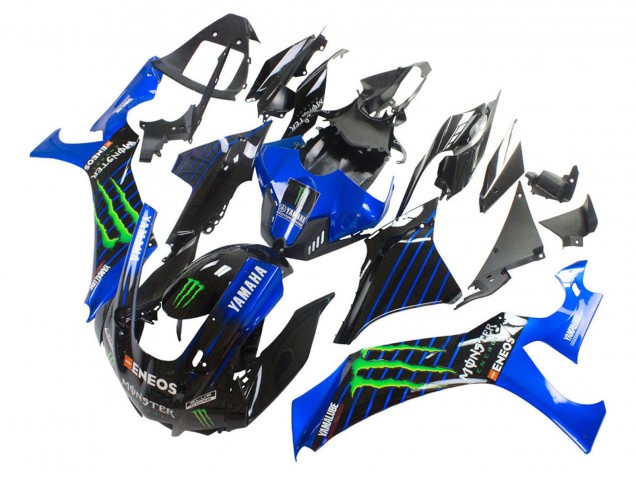 Bleu Noir Vert Noir ENEOS Monstre Carénage Moto Yamaha YZF 1000 R1 2020-2025