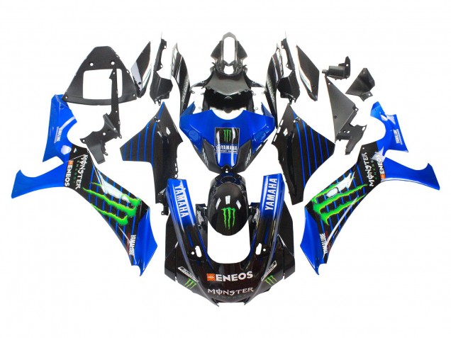 Bleu Noir Vert Noir ENEOS Monstre Carénage Moto Yamaha YZF 1000 R1 2020-2025
