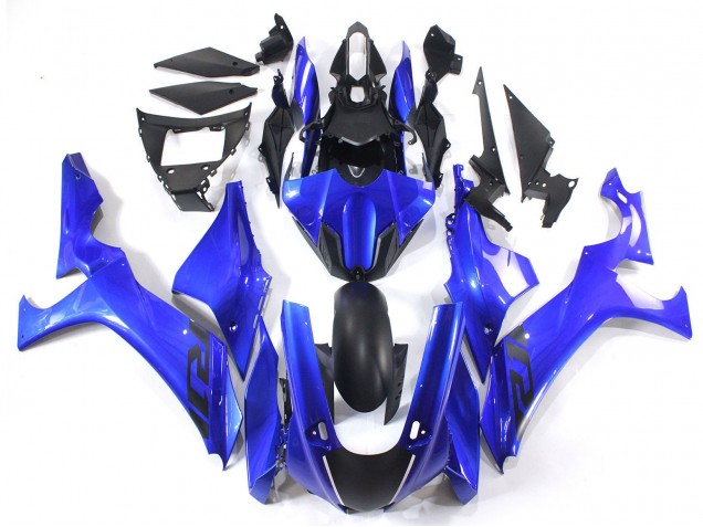 Bleu Noir Mat Carénage Moto Yamaha YZF 1000 R1 2020-2025
