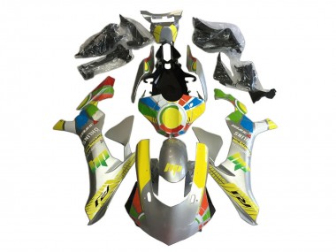 Argent Jaune Rouge Bleu Ohlins Carénage Moto Yamaha YZF 1000 R1 2020-2025 Pas Chère