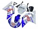 Blanc Bleu Rouge Fiat 99 Carénage Moto Yamaha YZF 600 R6 1998-2002