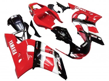 Rouge Blanc Noir Brillant Carénages Moto Yamaha YZF 600 R6 1998-2002 Pas Chère