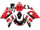 Rouge Blanc Noir Brillant Carénages Moto Yamaha YZF 600 R6 1998-2002