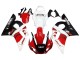 Blanc Rouge Noir Brillant Carénage Moto Yamaha YZF 600 R6 1998-2002