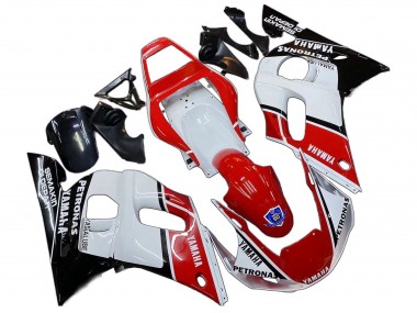 Blanc Rouge Noir Petronas Yamalube 50th Carénage Moto Yamaha YZF 600 R6 1998-2002 Pas Chère