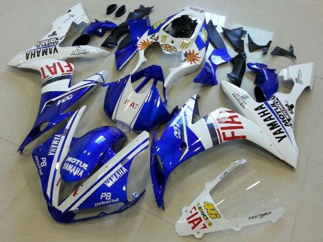 Blanc Bleu Rouge Fiat Carénage Moto Yamaha YZF R1 2004-2006