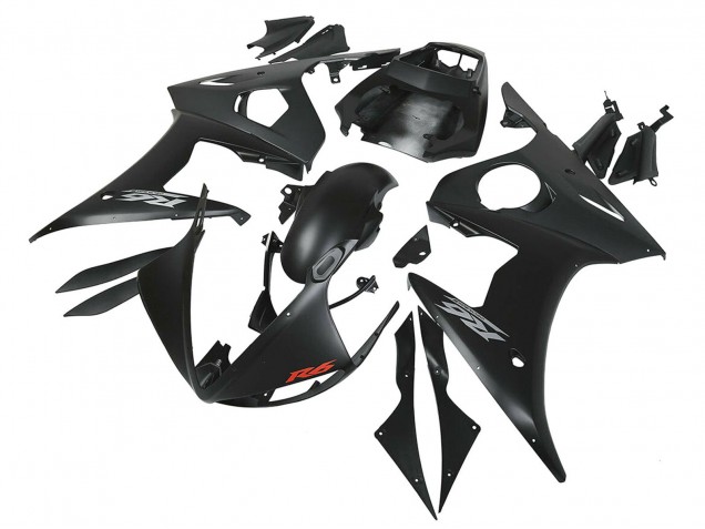 Noir Mat Carénage Moto Yamaha YZF R6S 2006-2009