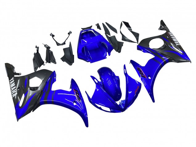 Bleu Noir Carénage Moto Yamaha YZF R6S 2006-2009