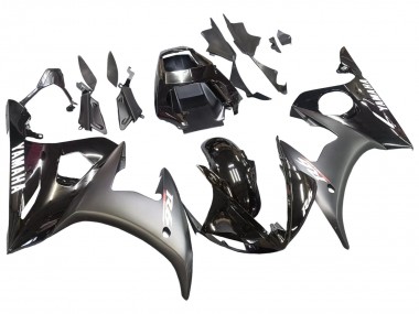 Noir Brillant Noir Mat Blanc Décalque Carénage Moto Yamaha YZF R6 2003-2004 Pas Chère