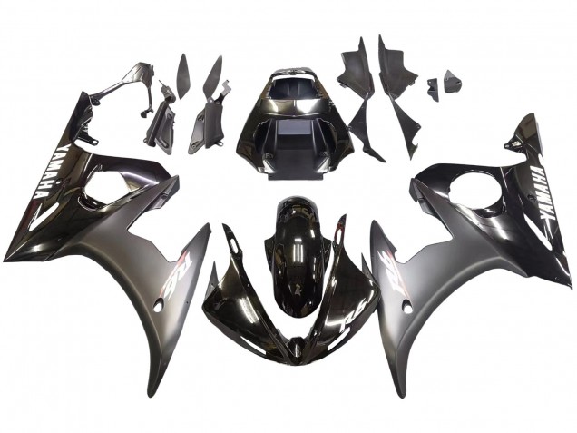 Noir Brillant Noir Mat Blanc Décalque Carénage Moto Yamaha YZF R6 2003-2004