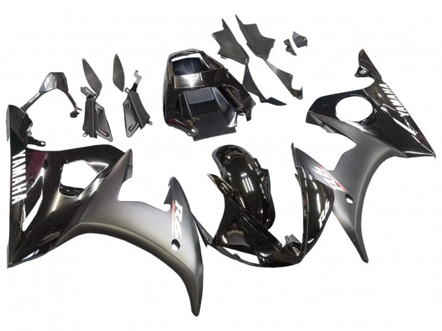 Noir Brillant Noir Mat Blanc Décalque Carénage Moto Yamaha YZF R6S 2006-2009