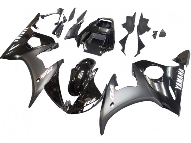 Noir Brillant Noir Mat Blanc Décalque Carénage Moto Yamaha YZF R6S 2006-2009