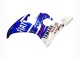 Blanc Bleu Fiat Motul Kastinee Carénage Moto Yamaha YZF R6S 2006-2009