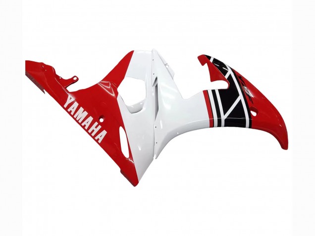 Blanc Rouge Noir Brillant Carénages Moto Yamaha YZF R6S 2006-2009