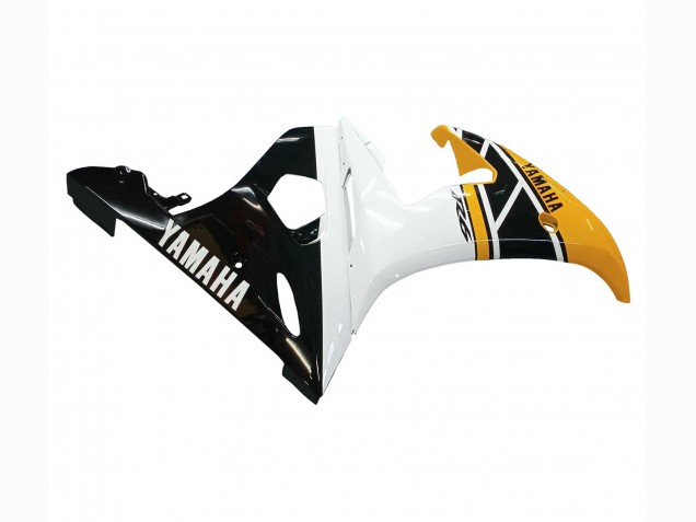 Jaune Blanc Noir Brillant Carénage Moto Yamaha YZF R6S 2006-2009