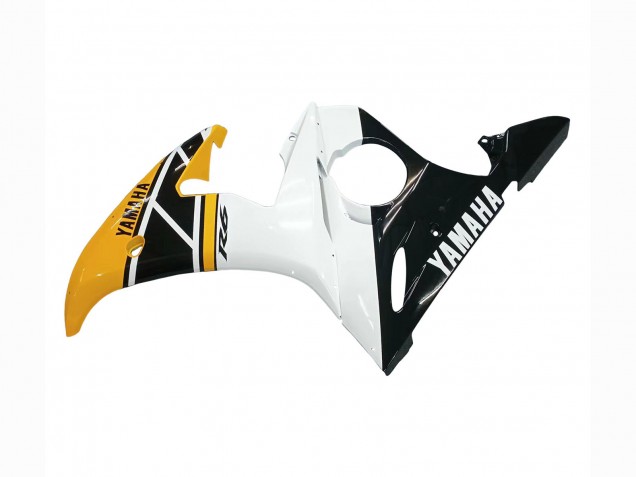 Jaune Blanc Noir Brillant Carénage Moto Yamaha YZF R6S 2006-2009