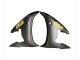 Noir Brillant Noir Mat Or Décalque Carénage Moto Yamaha YZF R6 2003-2004
