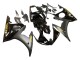 Noir Brillant Noir Mat Or Décalque Carénage Moto Yamaha YZF R6S 2006-2009