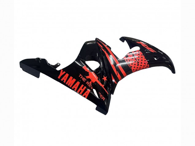 Noir Brillant Rouge Carénages Moto Yamaha YZF R6 2003-2004