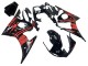 Noir Brillant Rouge Carénages Moto Yamaha YZF R6S 2006-2009