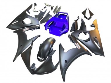 Bleu Noir Mat Carénage Moto Yamaha YZF R6 2003-2004 Pas Chère