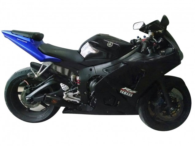 Bleu Noir Mat Carénage Moto Yamaha YZF R6 2003-2004