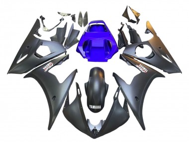 Bleu Noir Mat Carénage Moto Yamaha YZF R6 2003-2004 Pas Chère
