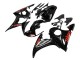 Noir Brillant Rouge Carénage Moto Yamaha YZF R6 2003-2004