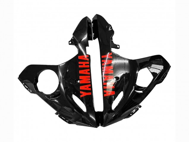 Noir Brillant Rouge Carénage Moto Yamaha YZF R6S 2006-2009