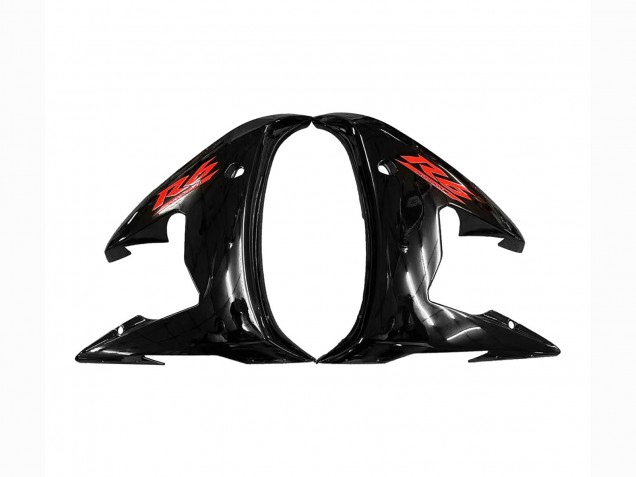 Noir Brillant Rouge Carénage Moto Yamaha YZF R6S 2006-2009