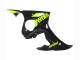 Noir Brillant Jaune Néon Carénage Moto Yamaha YZF R6S 2006-2009