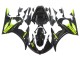 Noir Brillant Jaune Néon Carénage Moto Yamaha YZF R6S 2006-2009