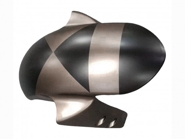 Gris Noir Mat Geometric Carénage Moto Yamaha YZF R6 2003-2004