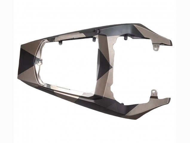 Gris Noir Mat Geometric Carénage Moto Yamaha YZF R6 2003-2004