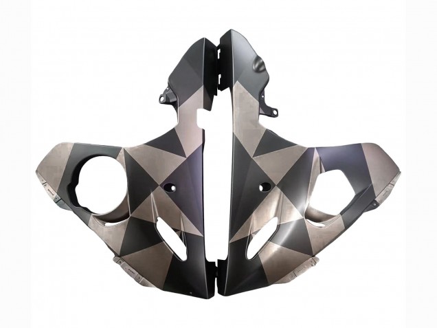 Gris Noir Mat Geometric Carénage Moto Yamaha YZF R6S 2006-2009