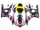 Jaune Rose Noir Brillant Rossi Repsol 46 Carénage Moto Yamaha YZF R6S 2006-2009